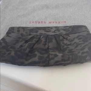 Lauren Merkin animal print clutch